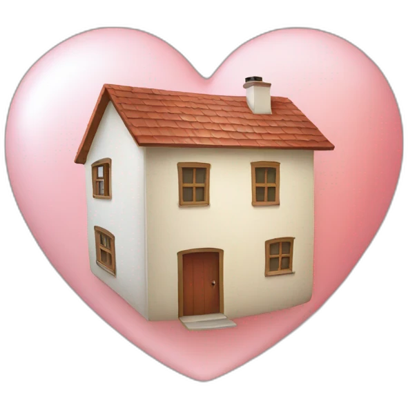 home in a heart emoji