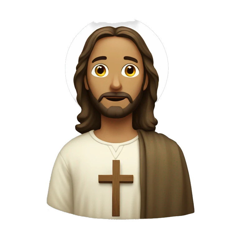 Jesus with cross emoji