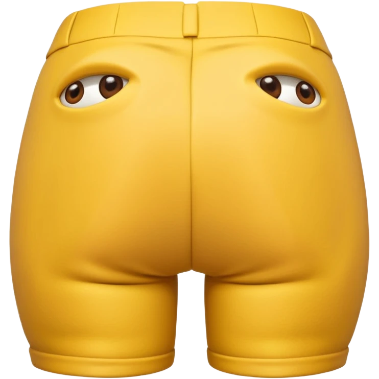 A yellow minion showing his butt cheeks, with his butt crack showing  emoji