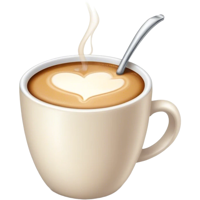 Coffe with milk realistic  emoji
