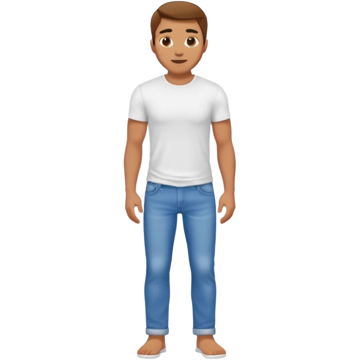 Sexy man, White T-Shirt, jeans emoji