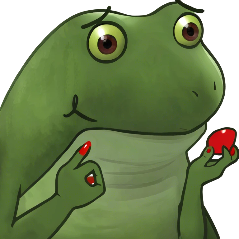 Avocado with lips and nails emoji