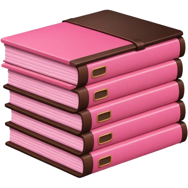 pink and dark brown file pile emoji