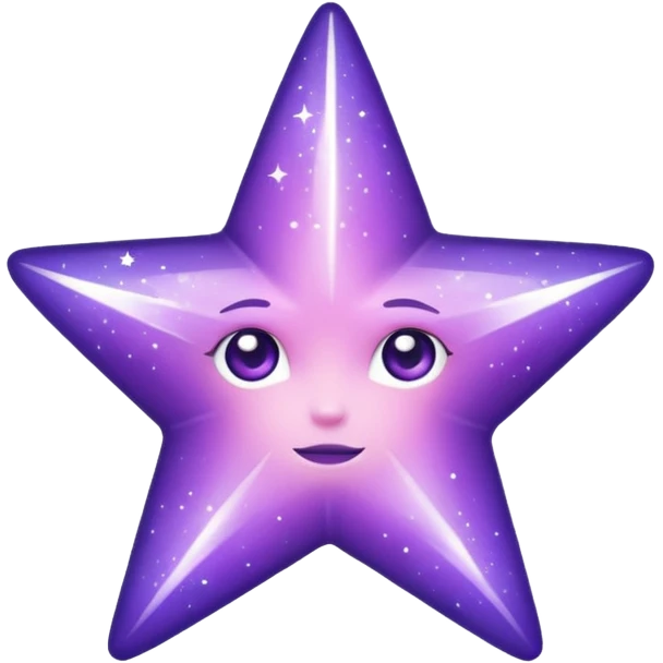 Purple star shimmery emoji