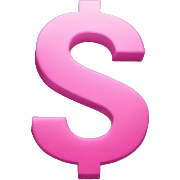 Pink dollar sign emoji