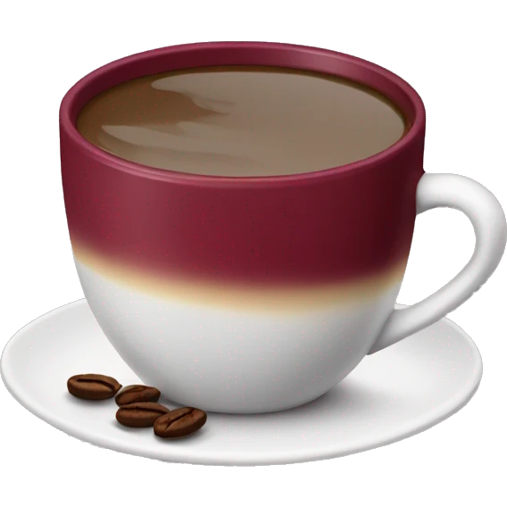  burgundy hot cup of coffee emoji