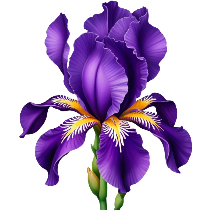 purple iris flower with elegant petals emoji