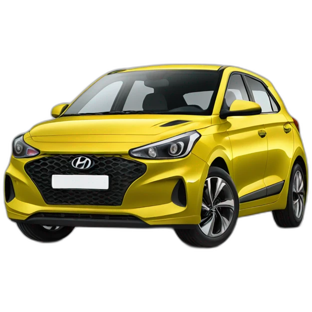 Voiture modèle i20 hyundai vert veine emoji