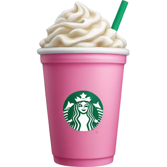 pink starbucks drink  emoji