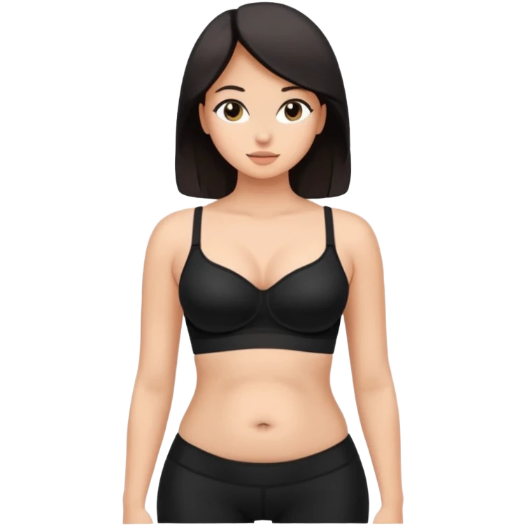 legging brassière noir ventre nombril femme  emoji