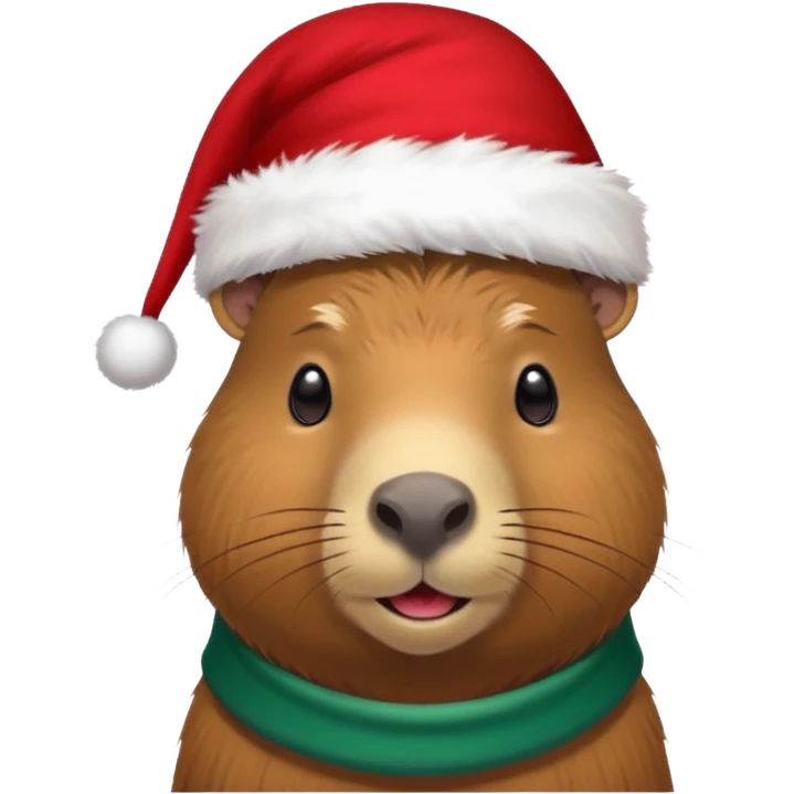 Capybara con gorrito de navidad emoji