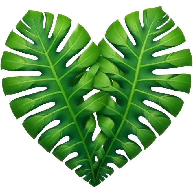 Rainforest love heart emoji