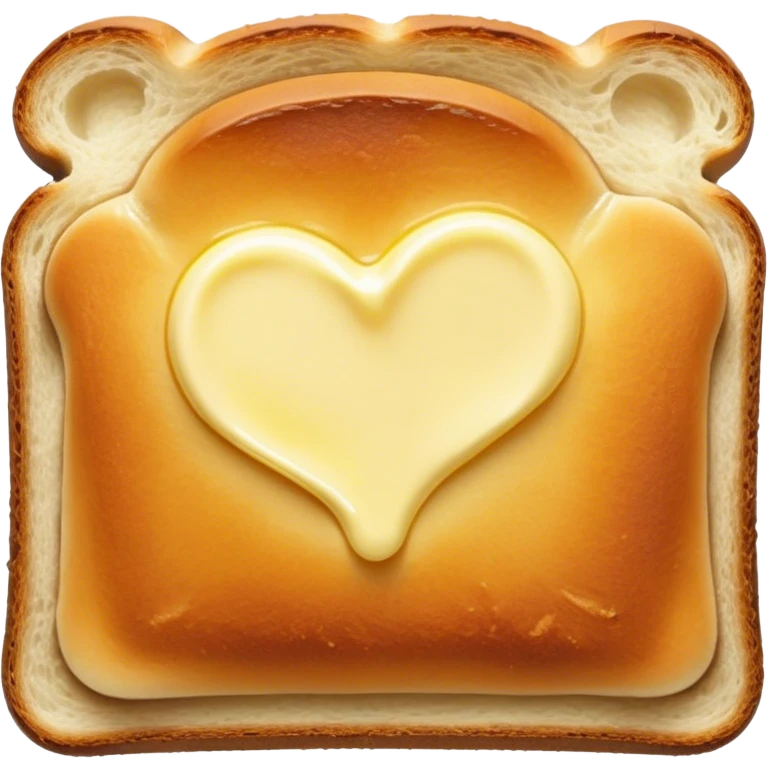 Cinematic warm toasted bread, golden-brown edges, butter melting into the surface, slightly crispy texture, simple and comforting, warm glowing background, inviting and homely. emoji