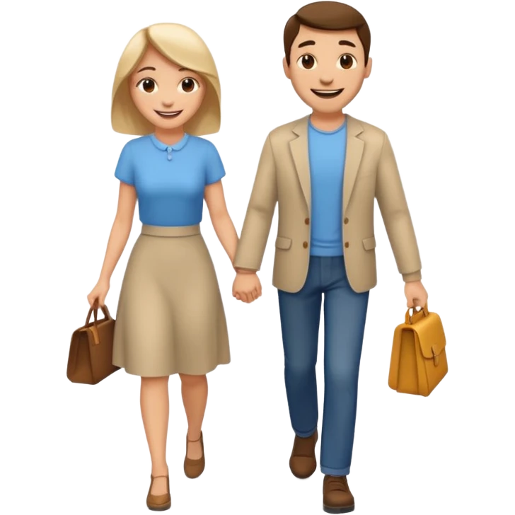 papa y mama caminando emoji