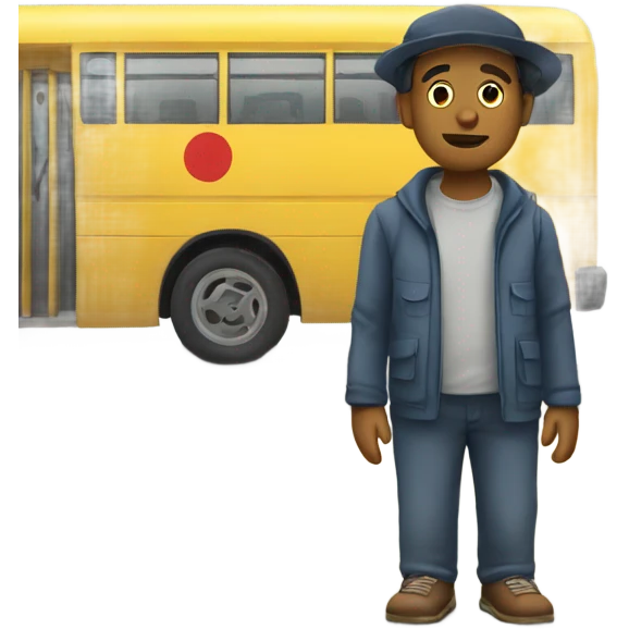 Colombian waiting for a bus emoji