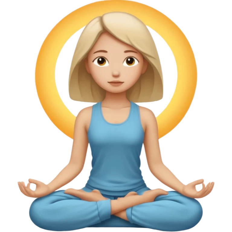 girl meditating emoji