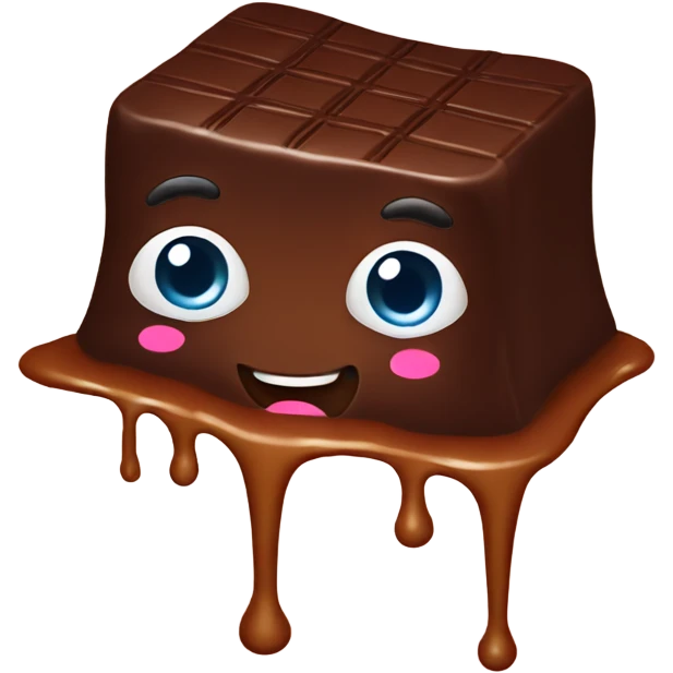Melting chocolate emoji