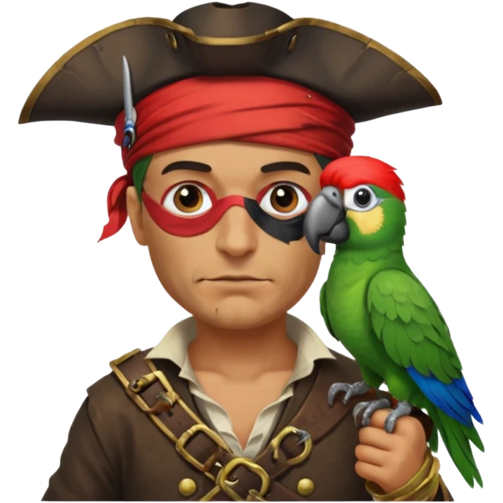 pirate and parrot emoji