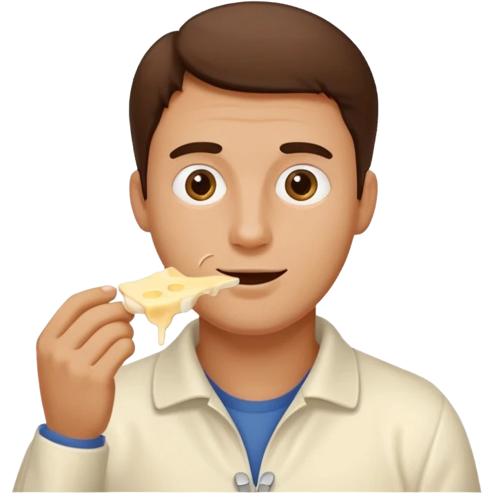 some guy eating 1kg of mozzarella, make it nepalese, more brown, slightly less brown emoji