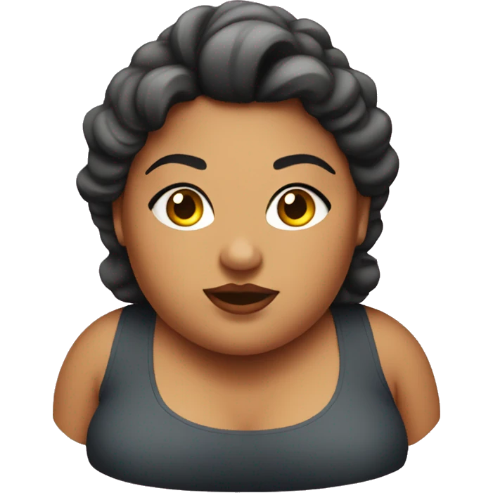 fat gorgeous woman  emoji