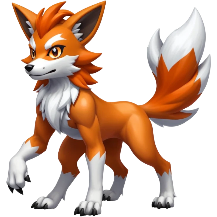 Shiny Lycanroc Midnight Form (full body) emoji