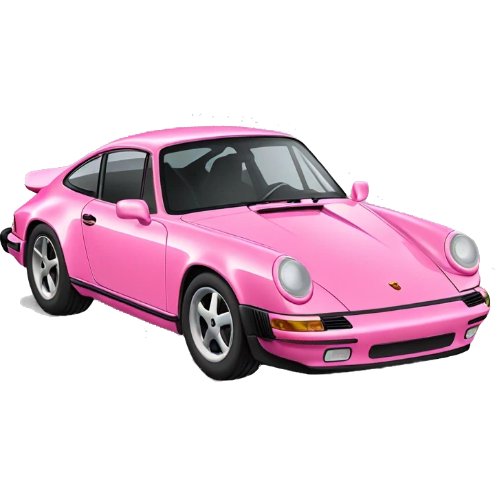 a pink porsche 911 emoji