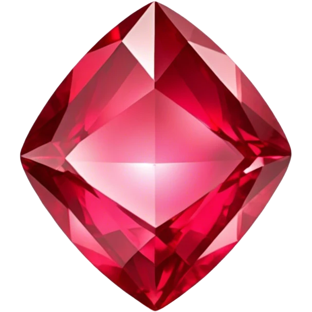 Cinematic Realistic Ruby Emoji, Deep and rich, with a smooth, polished surface gleaming in brilliant red, the facets catching light and casting fiery reflections. The rich color seems to glow with an inner warmth, while a soft, subtle shimmer highlights the edges. Soft glowing outline, capturing the essence of passionate beauty and timeless elegance in a precious ruby. emoji