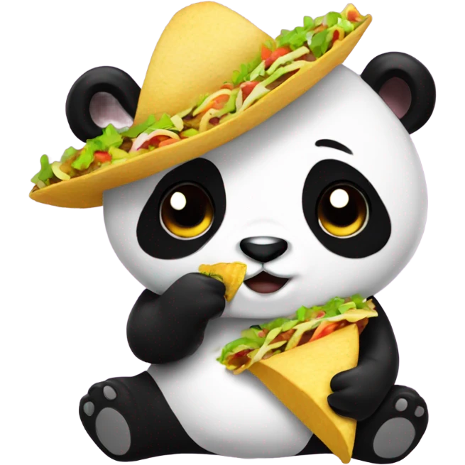 Panda eating a taco  emoji