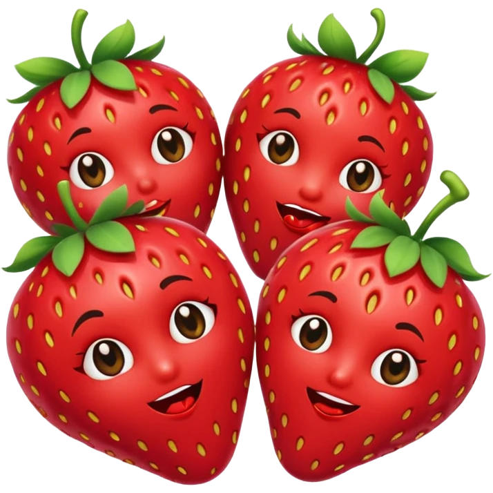 strawberry 🍓 and red kiss 💋 fashioned stylish little emoji for “slay” reaction emoji