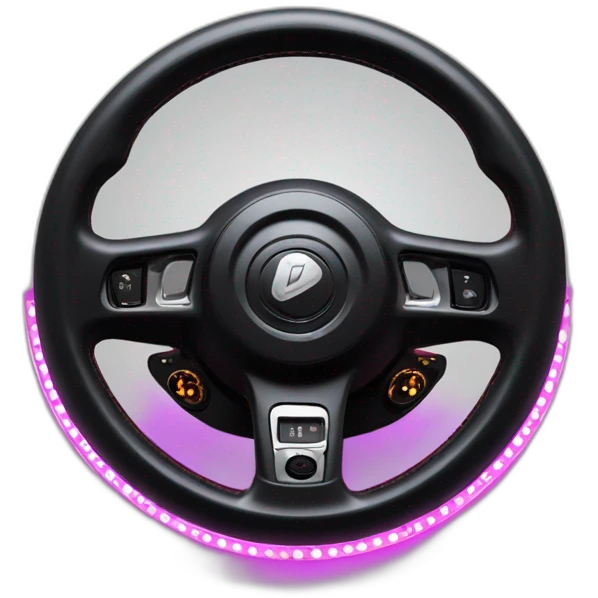 tuning bosozoku wheel with led lights and knobs emoji