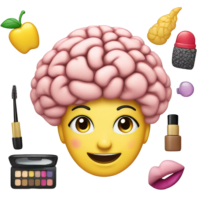 brain happy shopping makeup handbags clothes footwear food   emoji