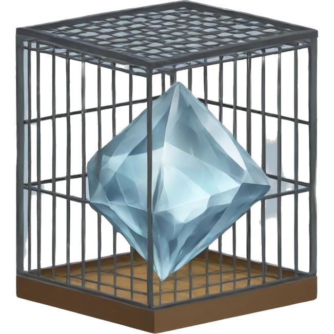 Diamond inside a cage emoji