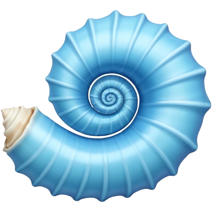 light blue conch shell emoji