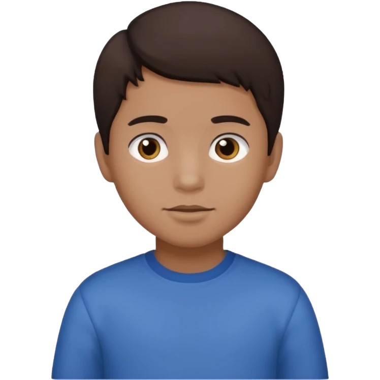 Dark brown hair, make the boy mixed race and is a boy emoji