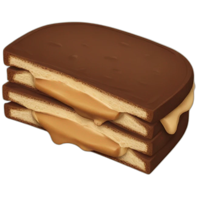 Chocolate peanut butter sandwich emoji