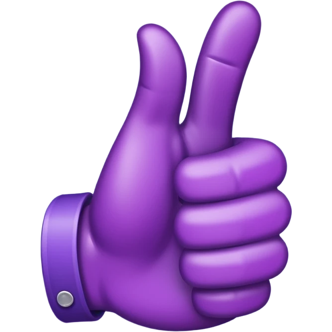 Purple hand thumbs up emoji