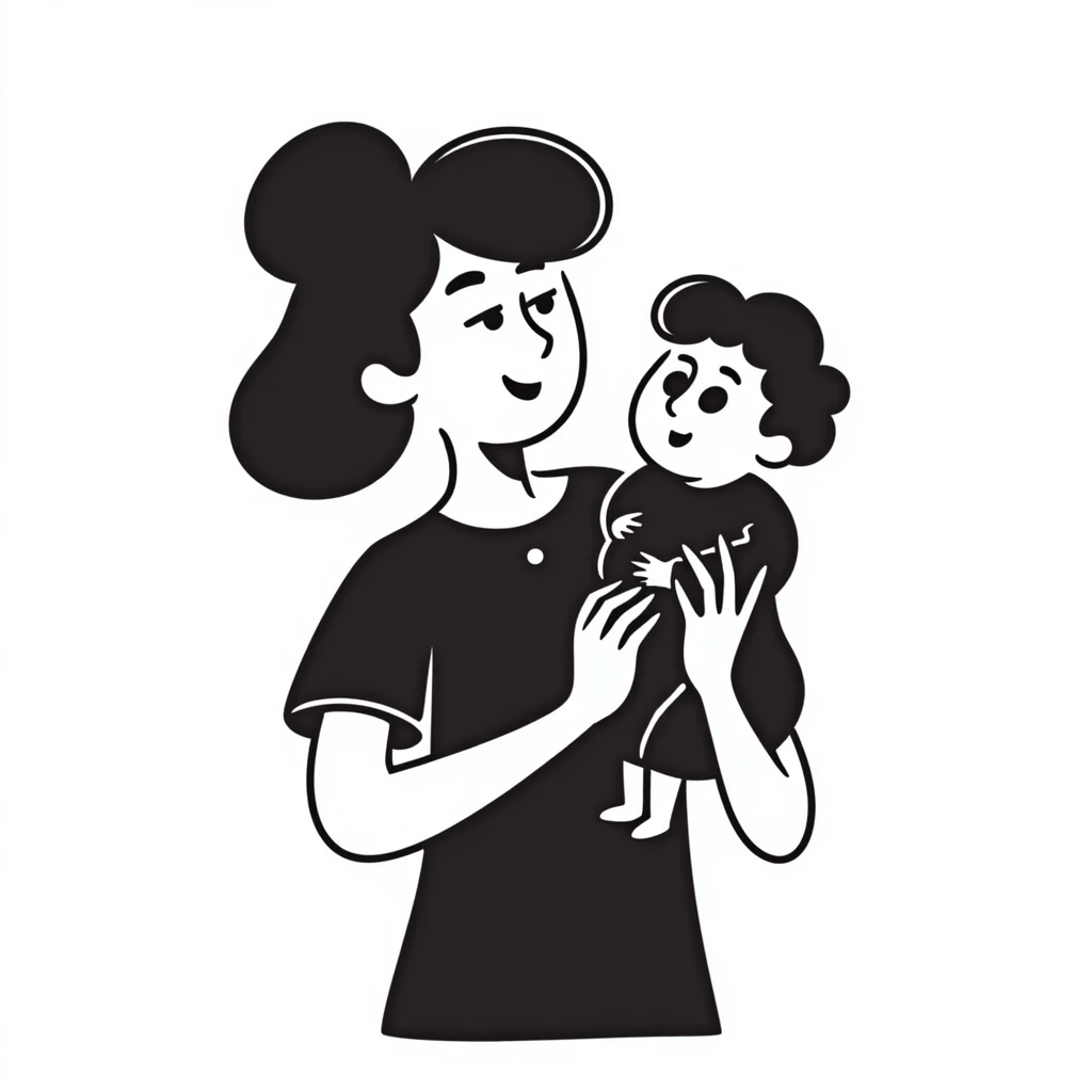 nanny holding a little baby emoji