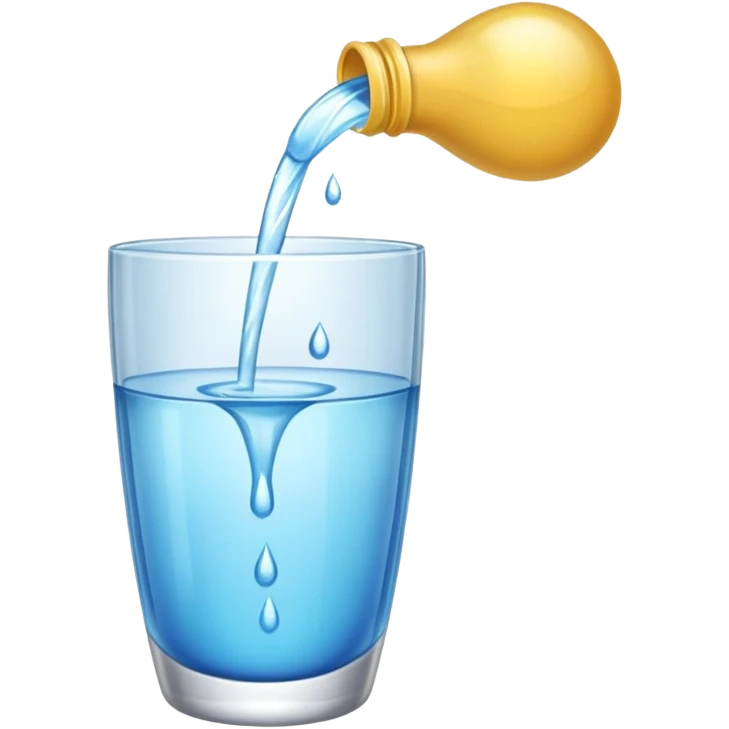 Water pouring from glass emoji