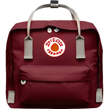 fjallraven kanken maroon bag emoji