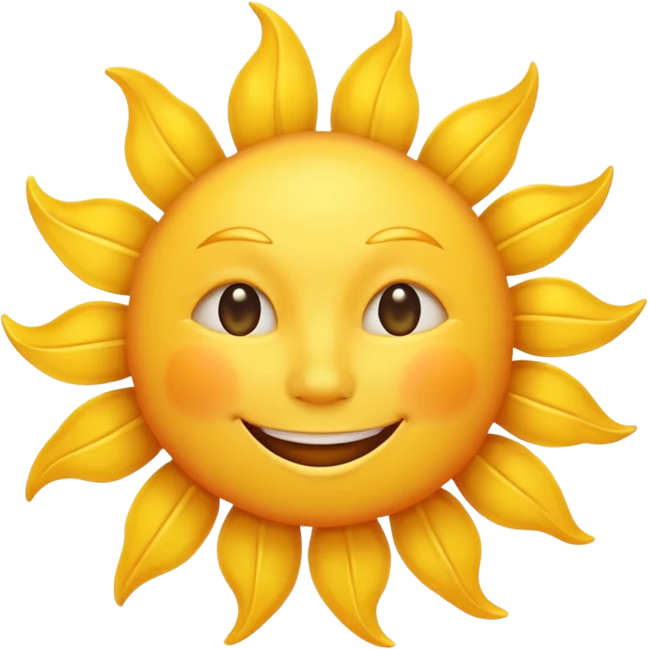 smiling sun emoji, simple and cheerful emoji