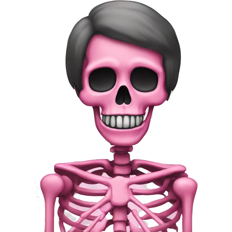 Pink skeleton emoji