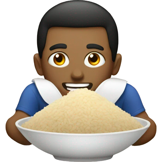 Eat rice emoji