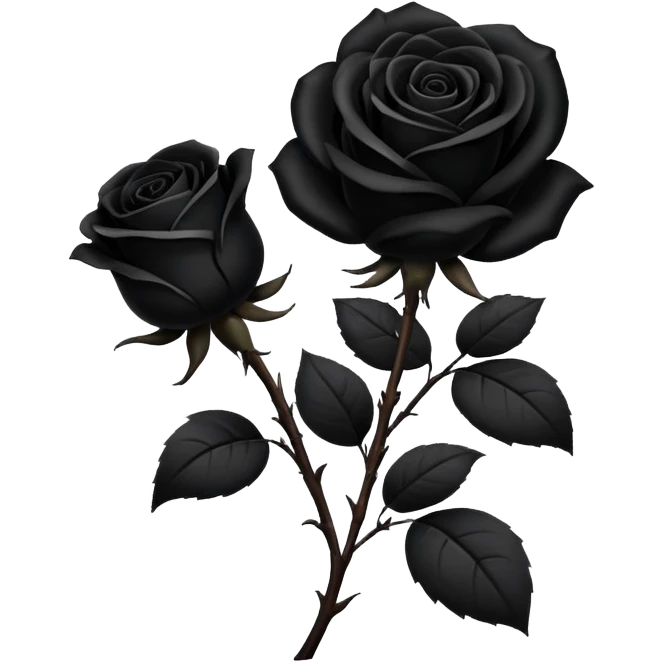 Black roses emoji