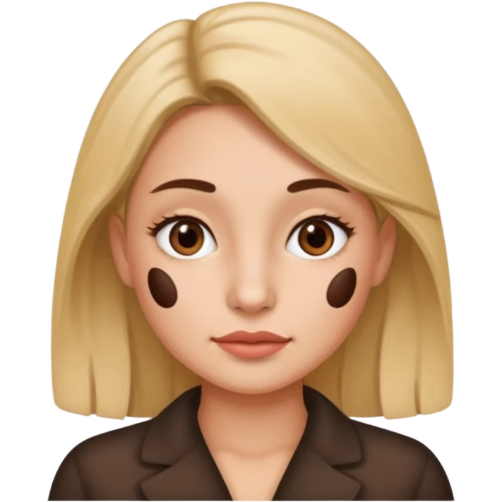 yüzünde meni olan kadın emoji