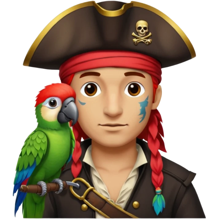 pirate and parrot emoji