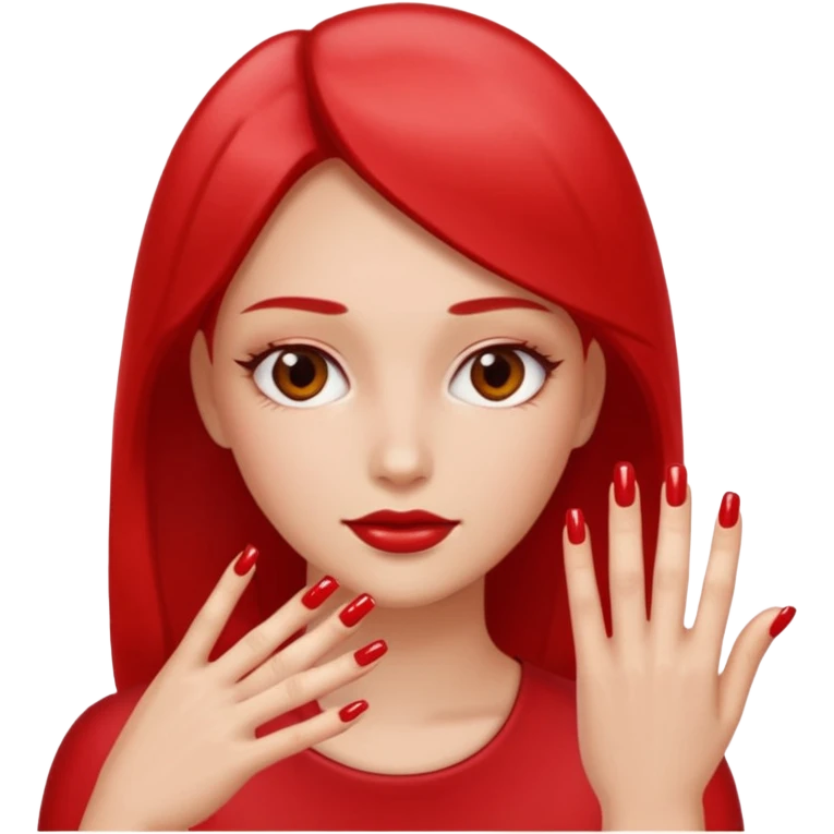 A normal human emoji with nails💅 this emoji but without the nail polish, a female with polished nails 💅  emoji