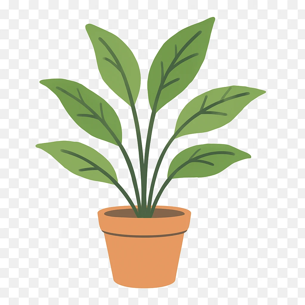 a leafy plant in a pot emoji