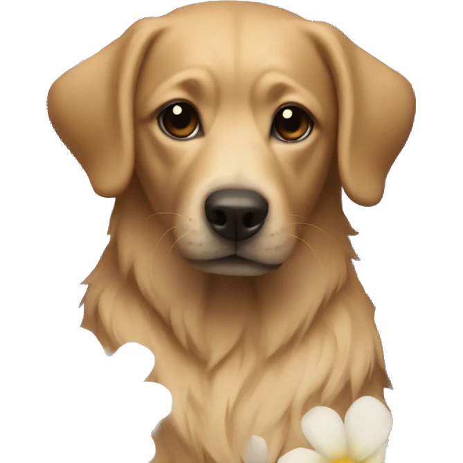 dog in flowers emoji