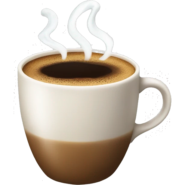 Cup of a coffe with a text emoji