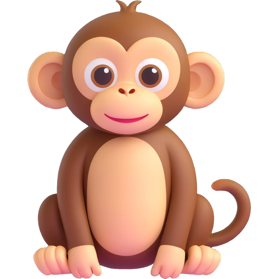 an adorable monkey emoji